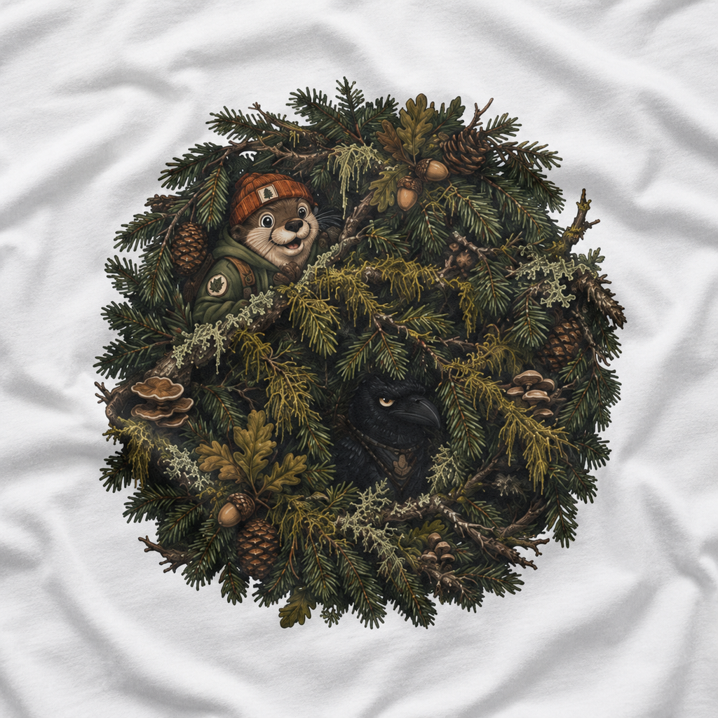 Otto and Echo Hiding in Tree Branches T‑Shirt
