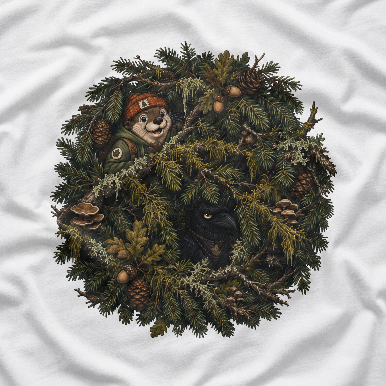 Otto and Echo Hiding in Tree Branches T‑Shirt