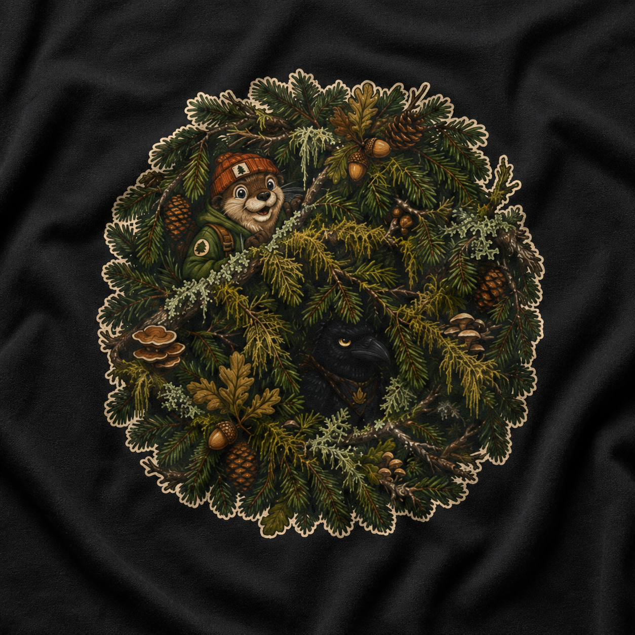 Otto and Echo Hiding in Tree Branches T‑Shirt
