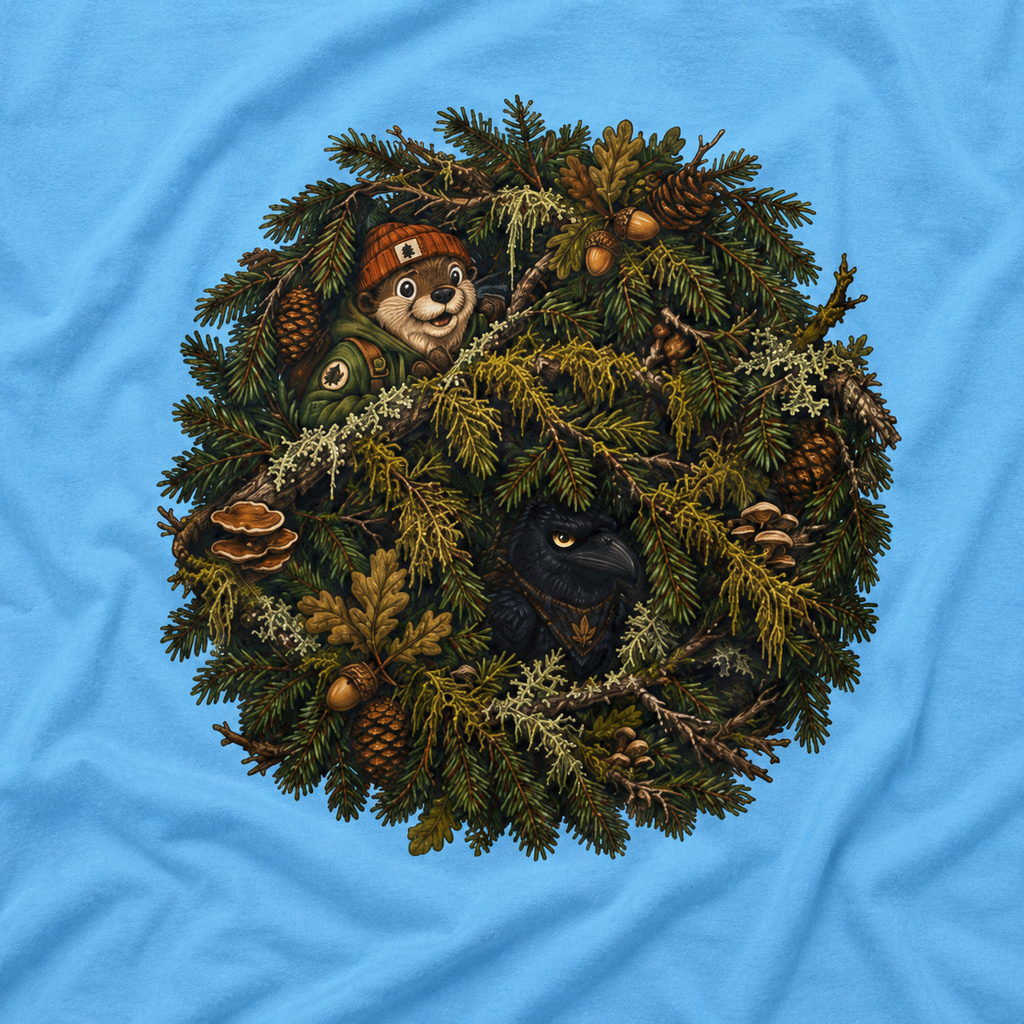 Otto and Echo Hiding in Tree Branches T‑Shirt