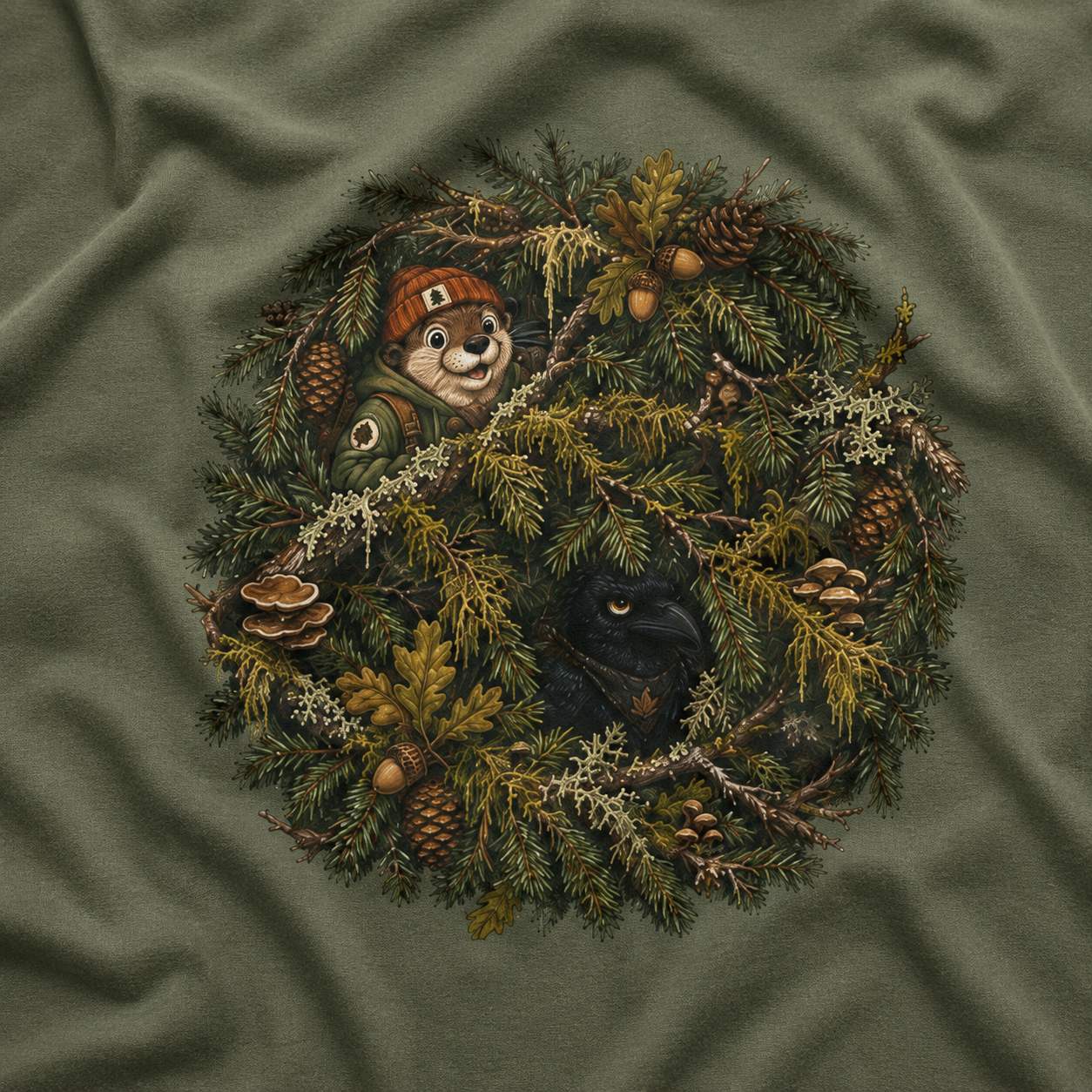 Otto and Echo Hiding in Tree Branches T‑Shirt