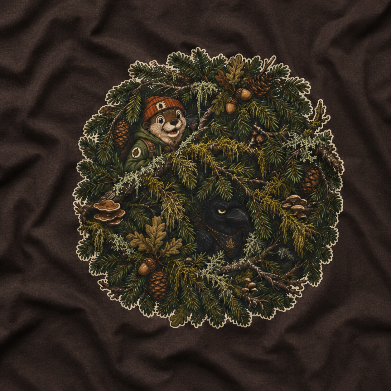 Otto and Echo Hiding in Tree Branches T‑Shirt