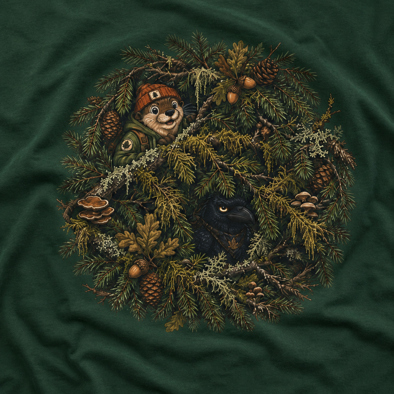 Otto and Echo Hiding in Tree Branches T‑Shirt