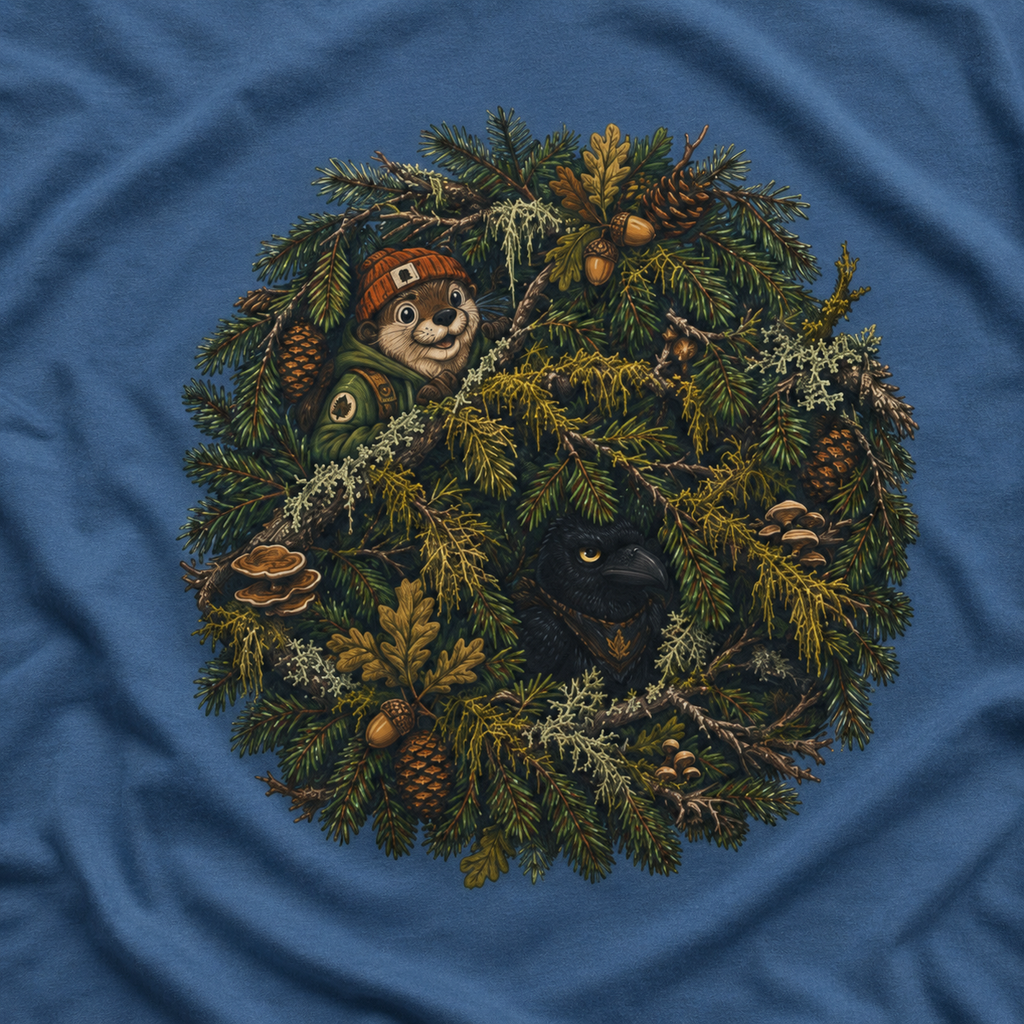 Otto and Echo Hiding in Tree Branches T‑Shirt