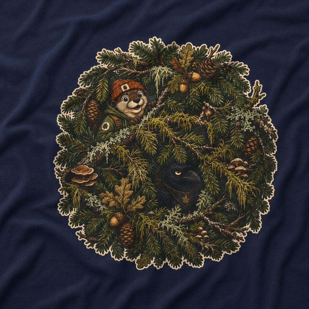 Otto and Echo Hiding in Tree Branches T‑Shirt