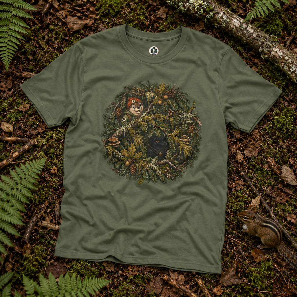 Otto and Echo Hiding in Tree Branches T‑Shirt