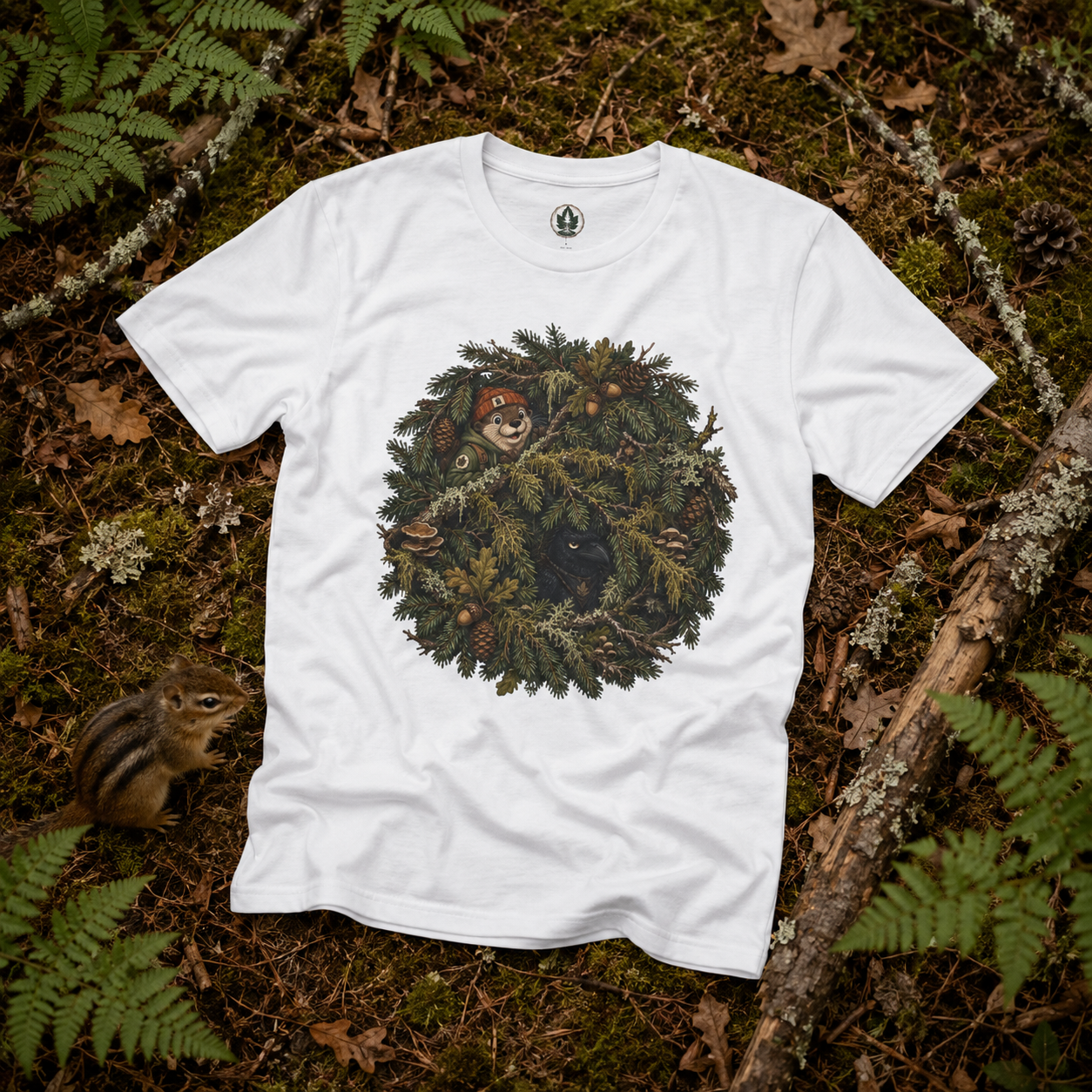 Otto and Echo Hiding in Tree Branches T‑Shirt