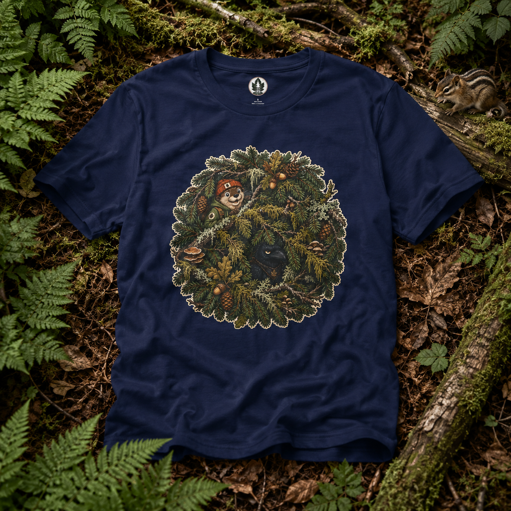 Otto and Echo Hiding in Tree Branches T‑Shirt