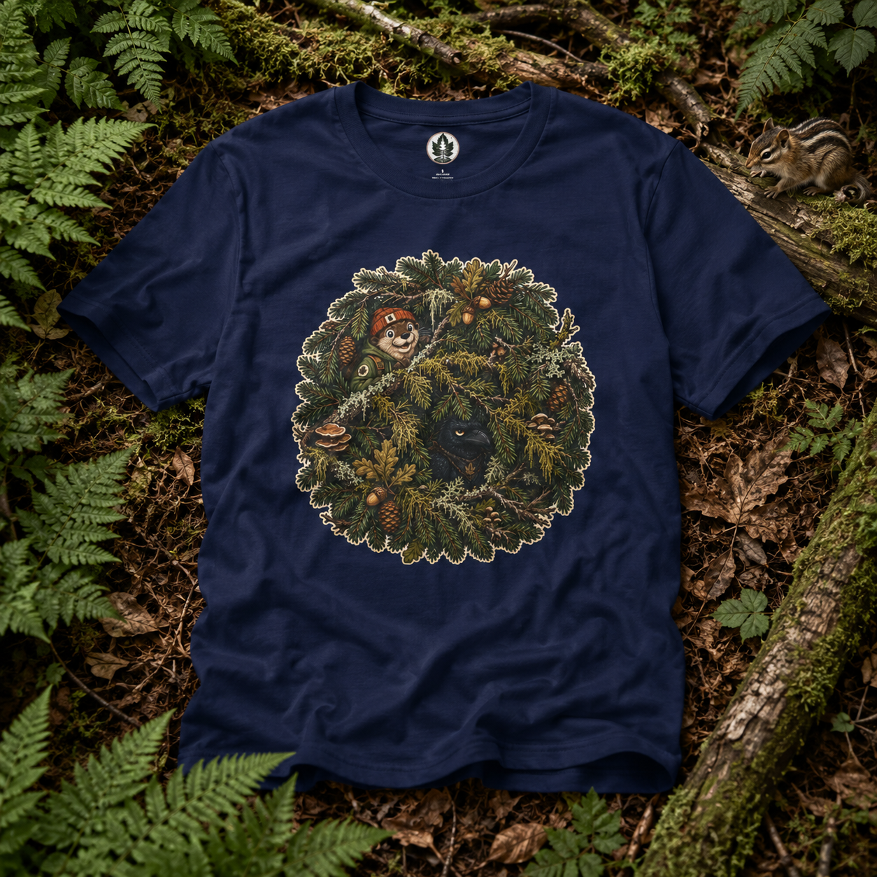 Otto and Echo Hiding in Tree Branches T‑Shirt