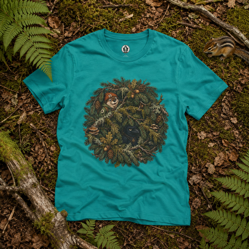 Otto and Echo Hiding in Tree Branches T‑Shirt