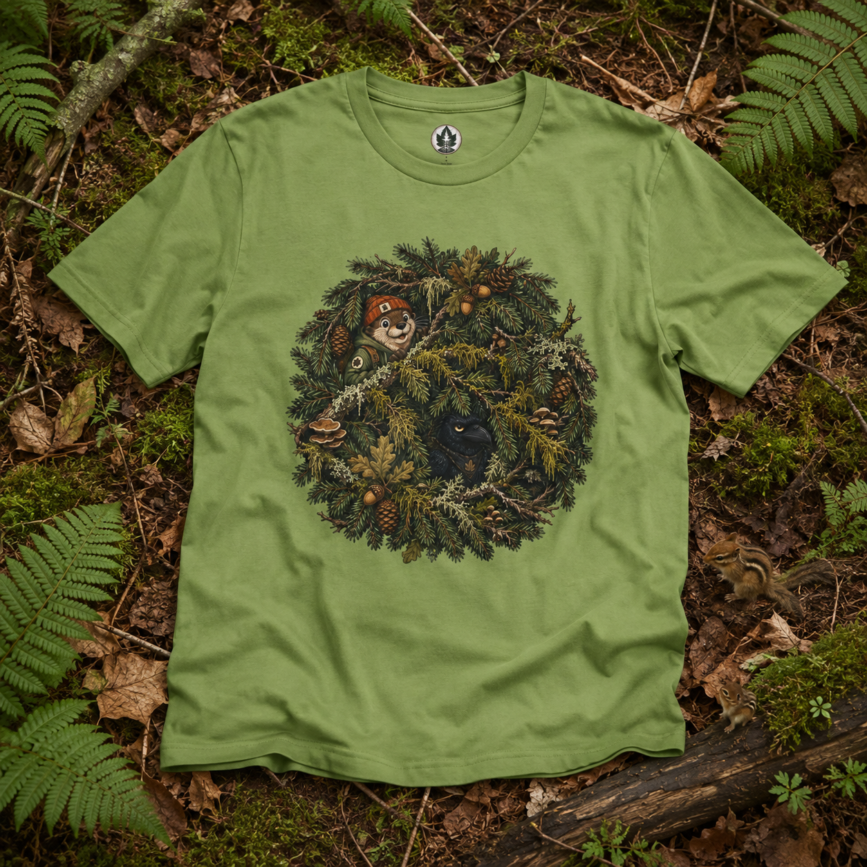 Otto and Echo Hiding in Tree Branches T‑Shirt