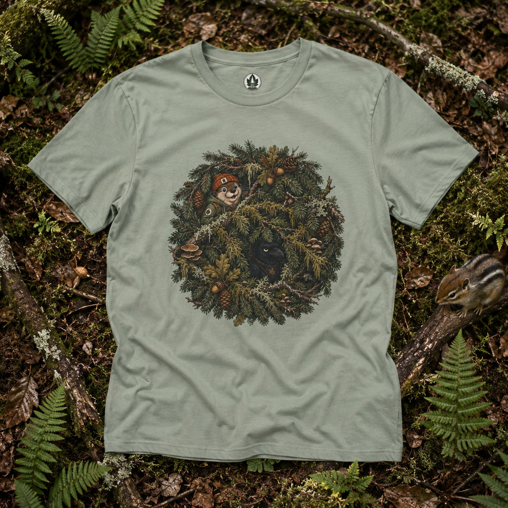 Otto and Echo Hiding in Tree Branches T‑Shirt