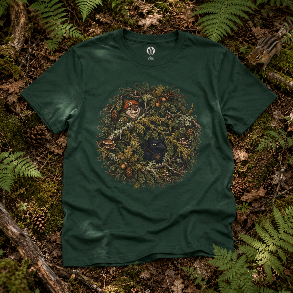 Otto and Echo Hiding in Tree Branches T‑Shirt