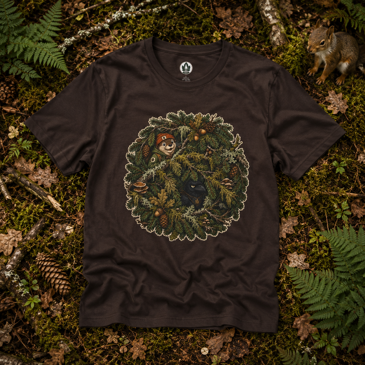 Otto and Echo Hiding in Tree Branches T‑Shirt