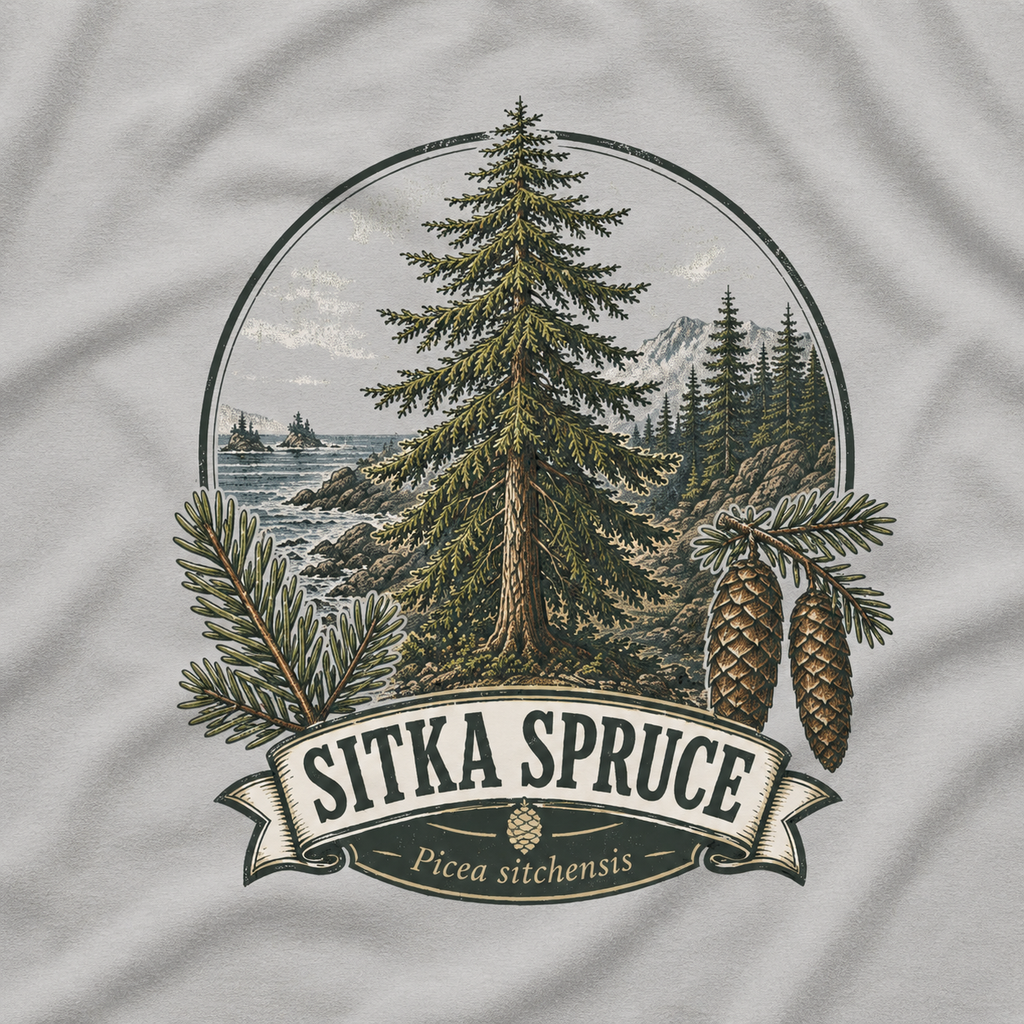 Sitka Spruce, Picea sitchensis T‑Shirt