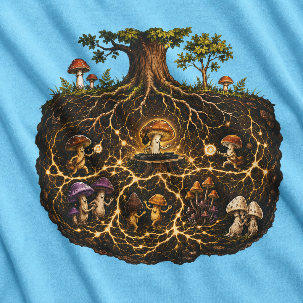 Mushroom Root Party Version 2 T‑Shirt