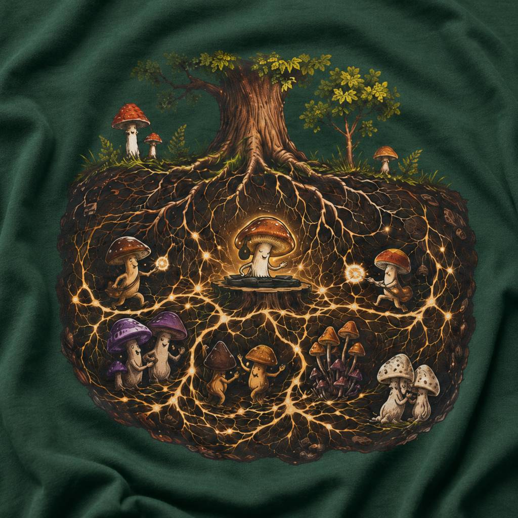 Mushroom Root Party Version 2 T‑Shirt