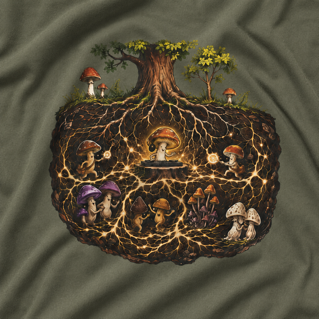 Mushroom Root Party Version 2 T‑Shirt