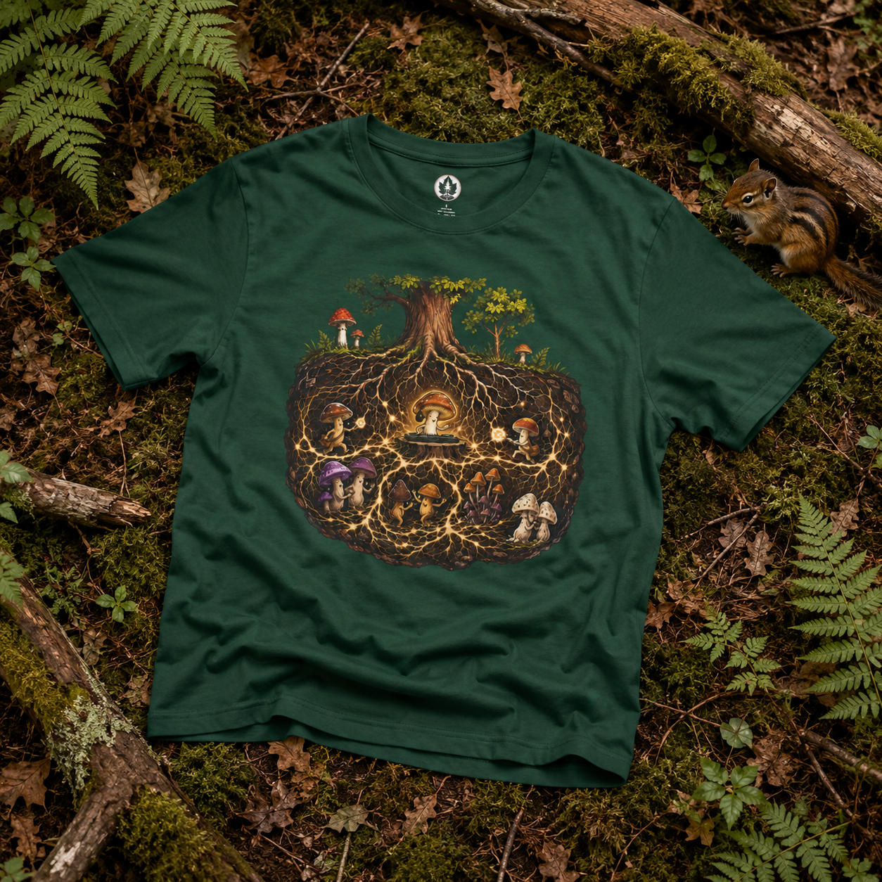 Mushroom Root Party Version 2 T‑Shirt