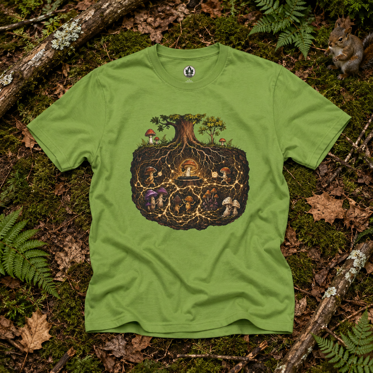 Mushroom Root Party Version 2 T‑Shirt