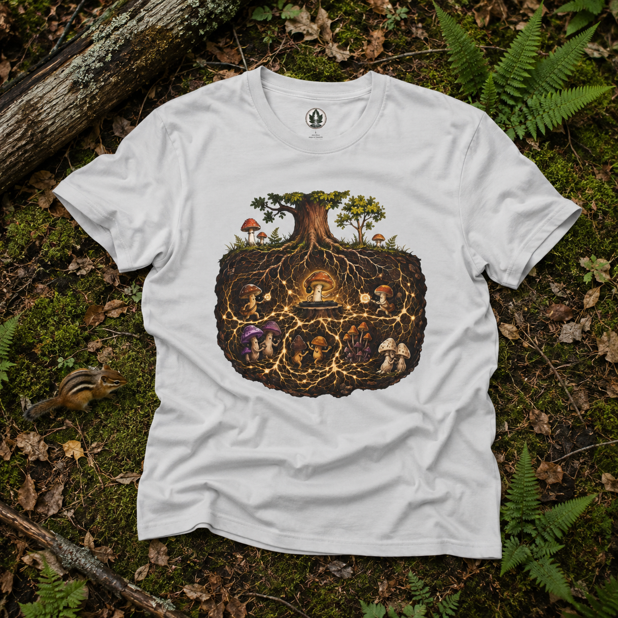 Mushroom Root Party Version 2 T‑Shirt