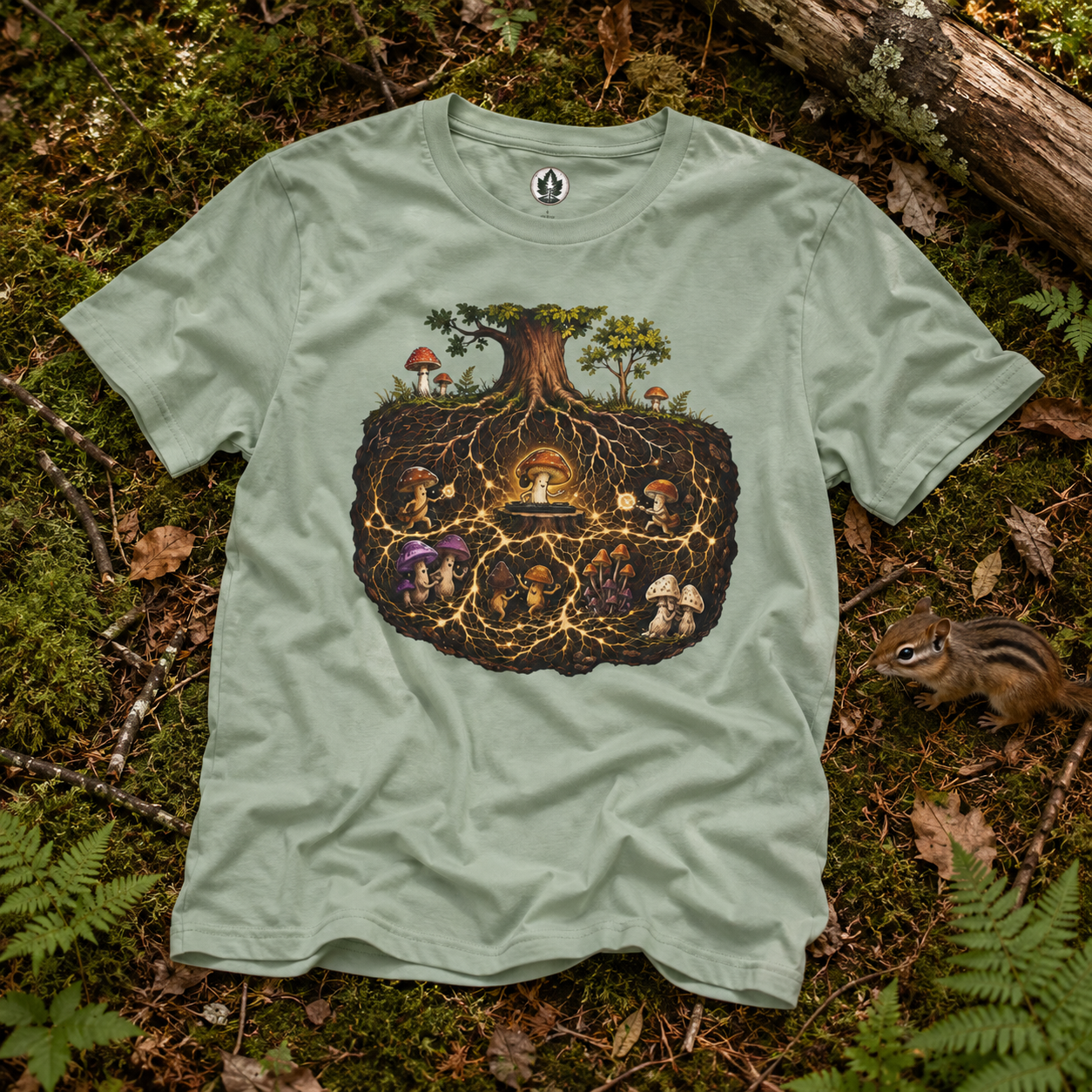 Mushroom Root Party Version 2 T‑Shirt