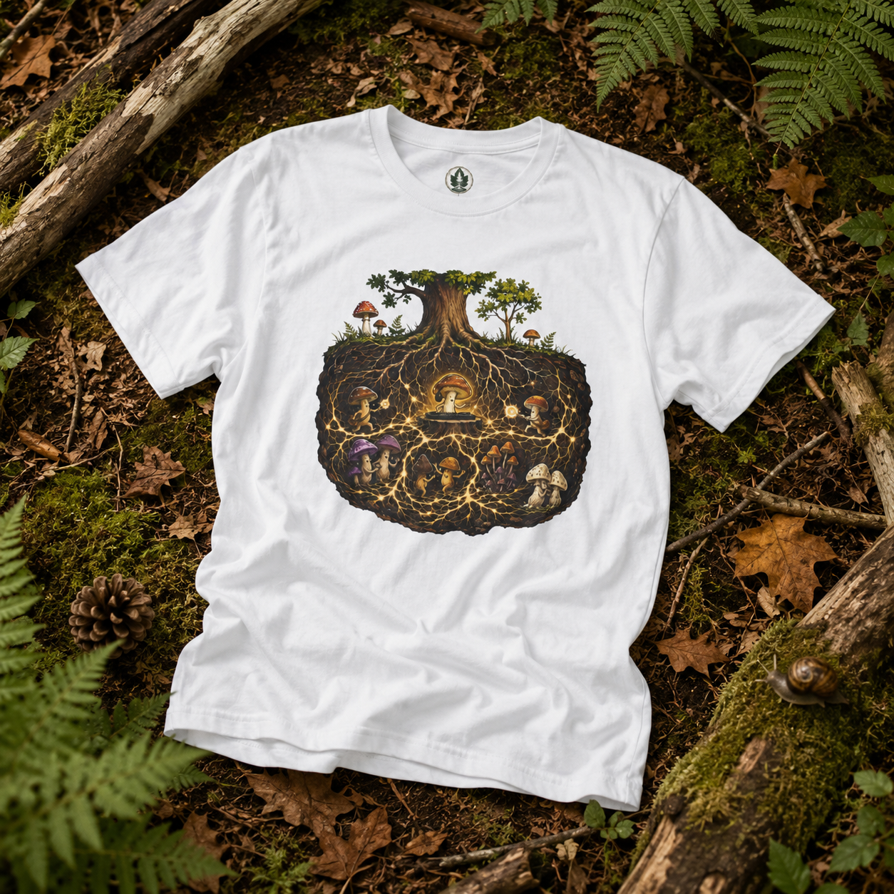 Mushroom Root Party Version 2 T‑Shirt