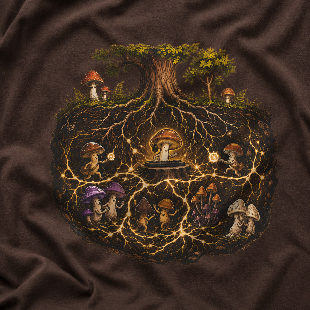Mushroom Root Party Version 2 T‑Shirt