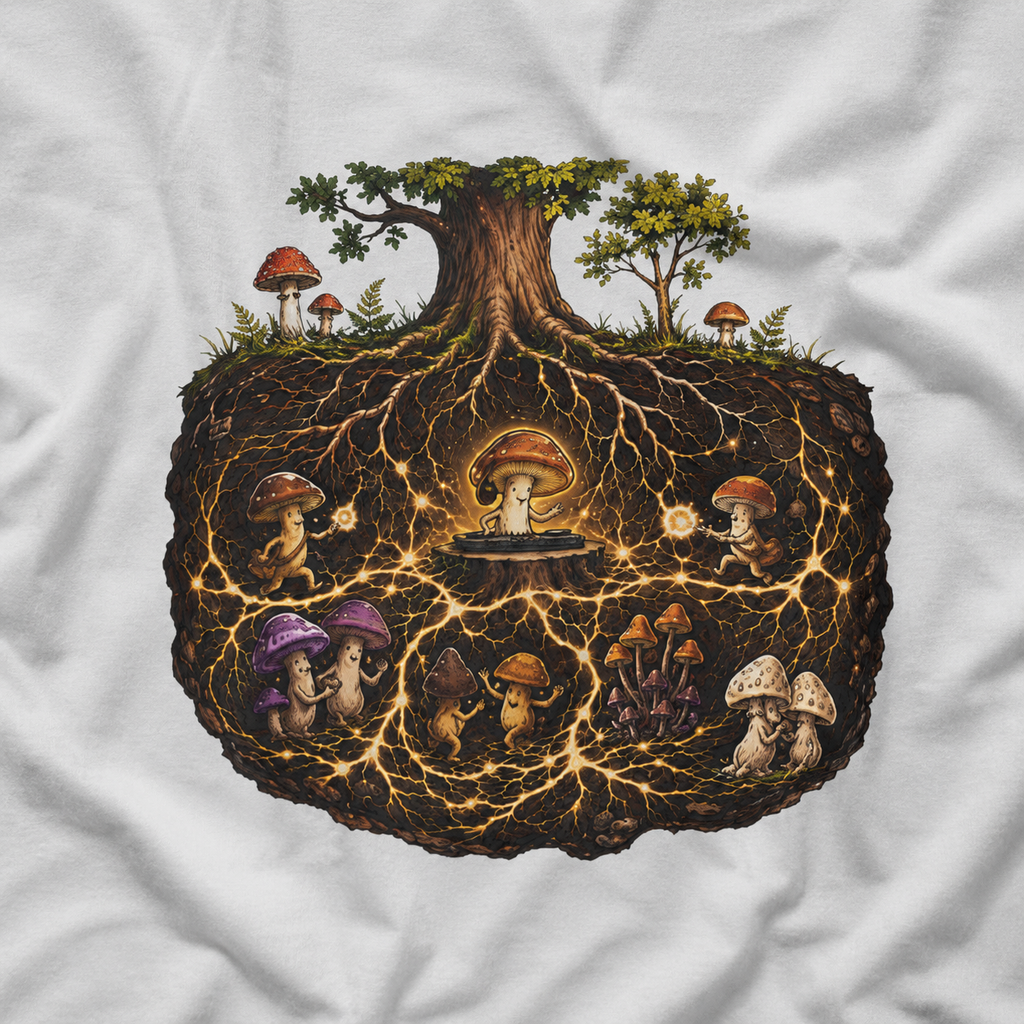 Mushroom Root Party Version 2 T‑Shirt
