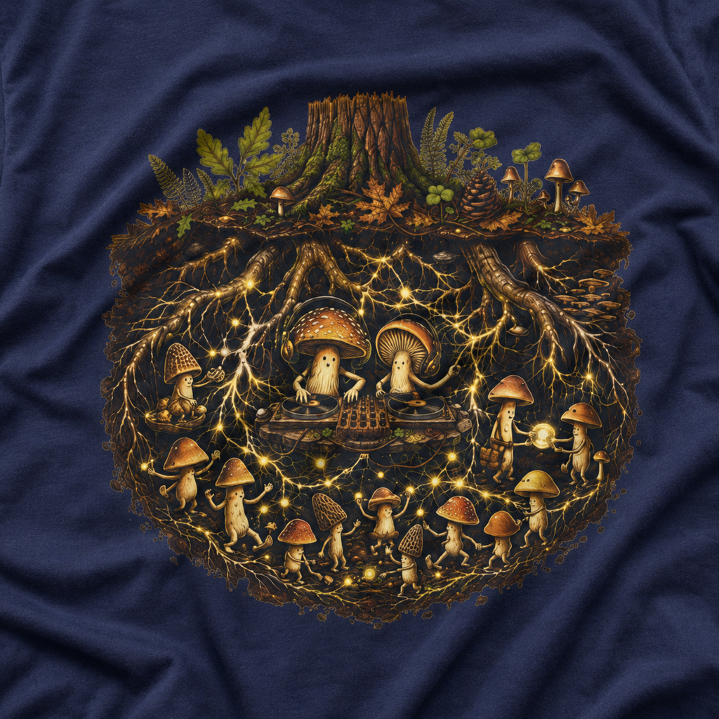 Mushroom Root Party Version One T‑Shirt