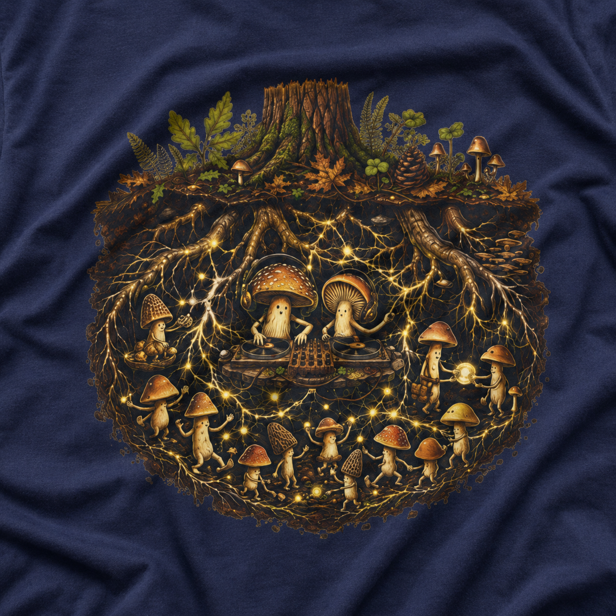 Mushroom Root Party Version One T‑Shirt