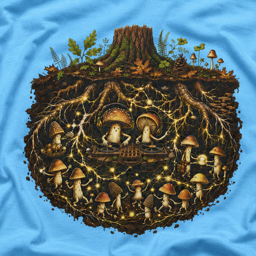 Mushroom Root Party Version One T‑Shirt
