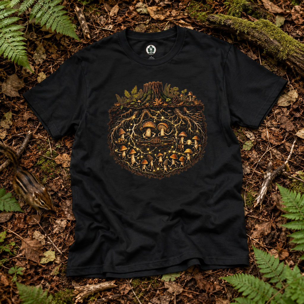 Mushroom Root Party Version One T‑Shirt