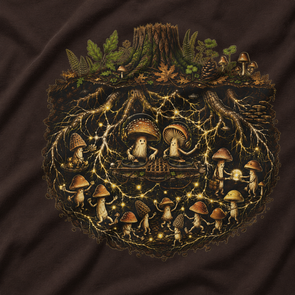 Mushroom Root Party Version One T‑Shirt