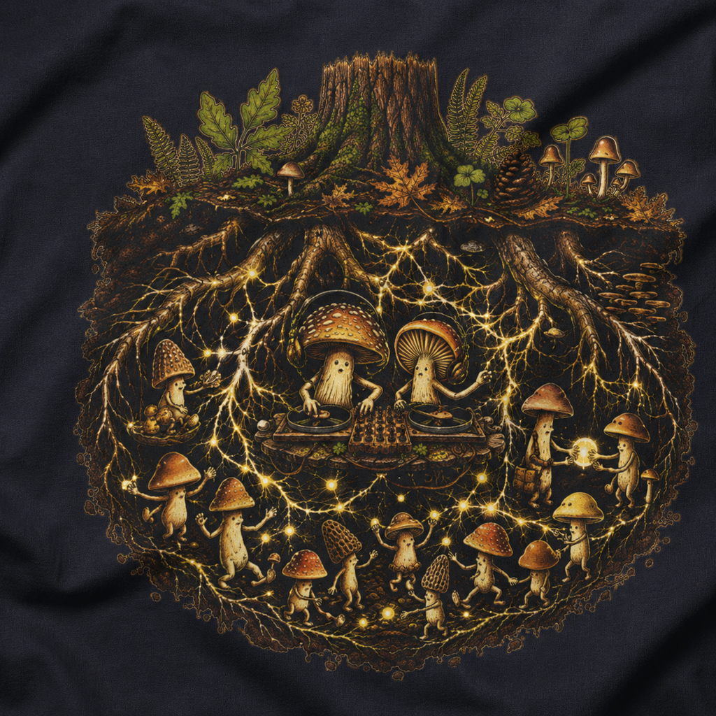 Mushroom Root Party Version One T‑Shirt