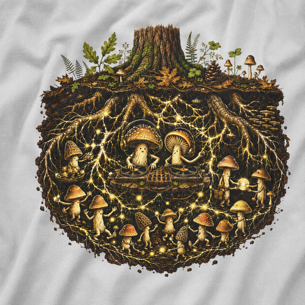 Mushroom Root Party Version One T‑Shirt