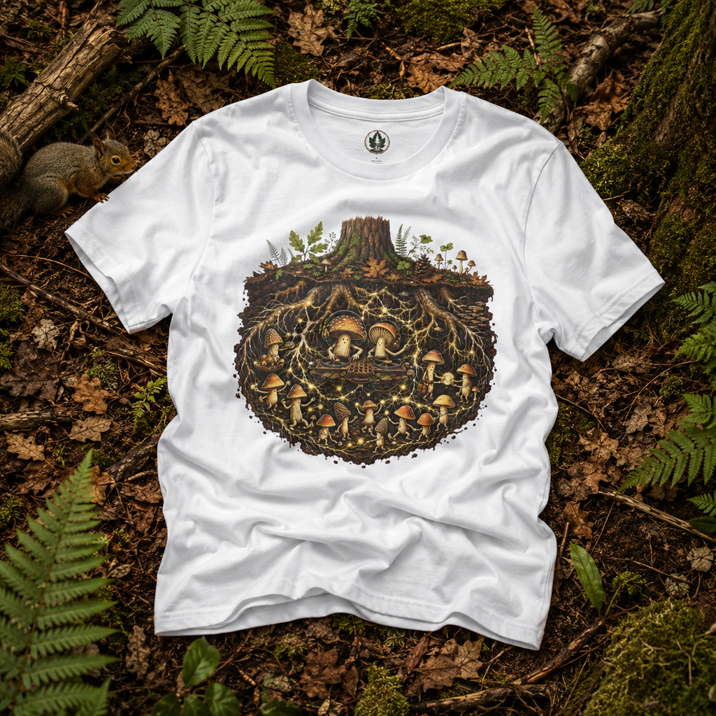 Mushroom Root Party Version One T‑Shirt
