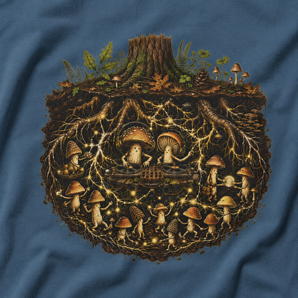 Mushroom Root Party Version One T‑Shirt