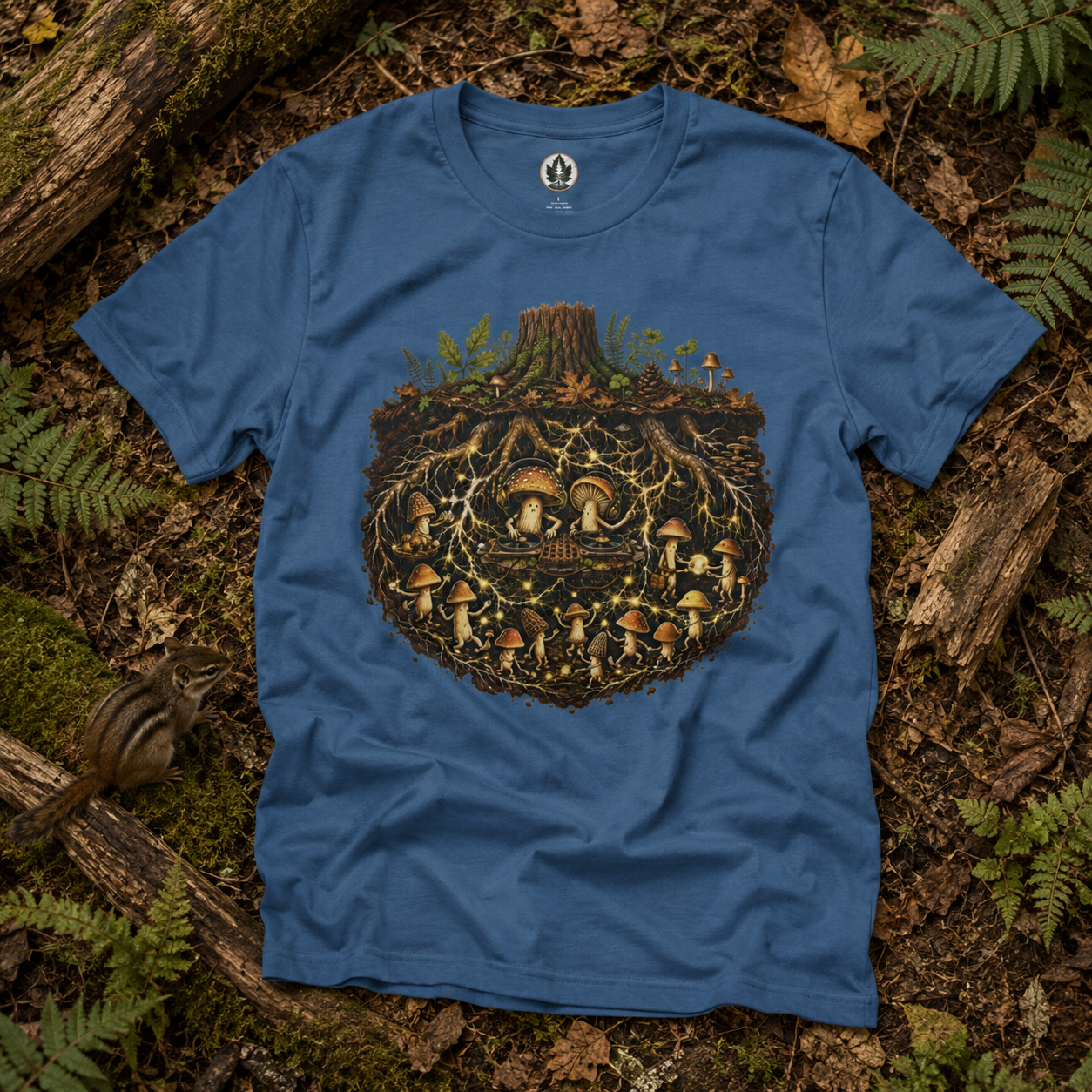 Mushroom Root Party Version One T‑Shirt