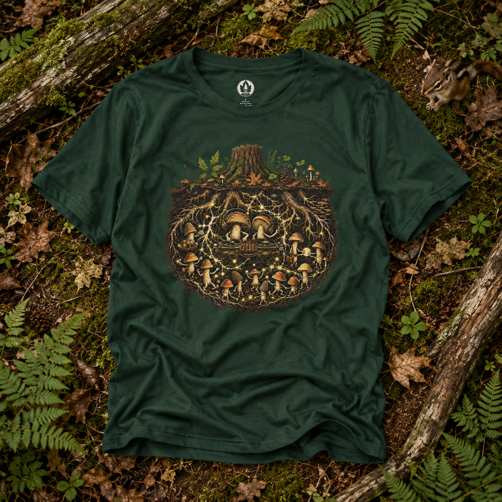 Mushroom Root Party Version One T‑Shirt