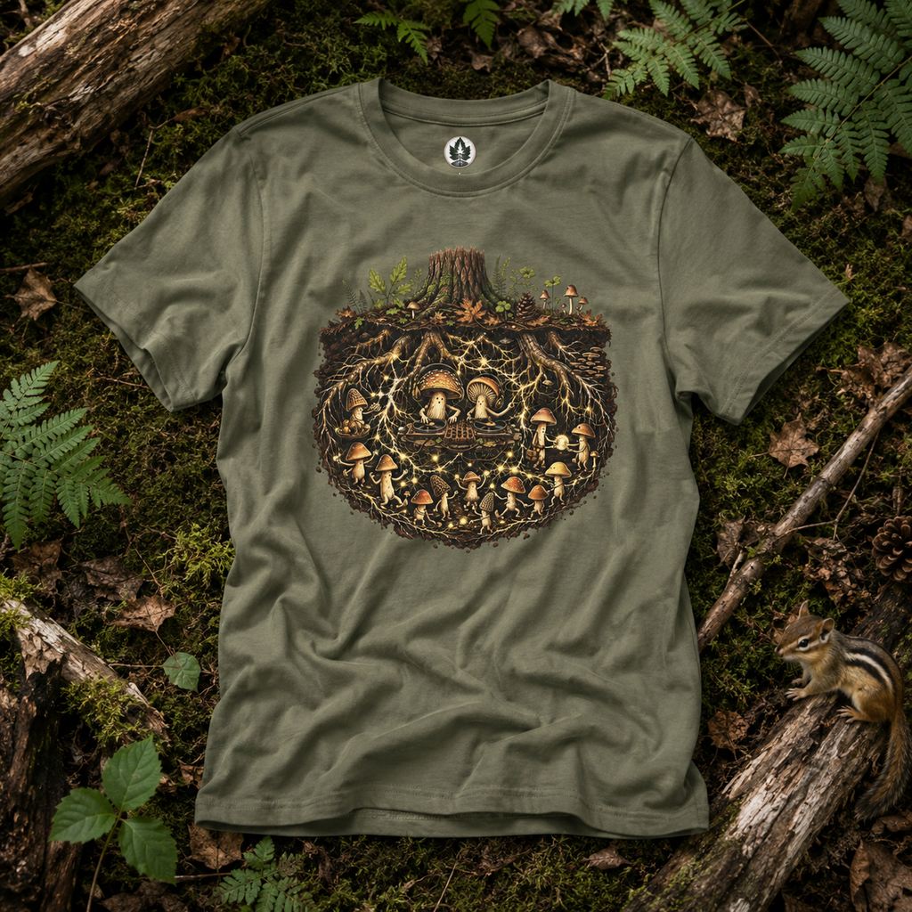 Mushroom Root Party Version One T‑Shirt