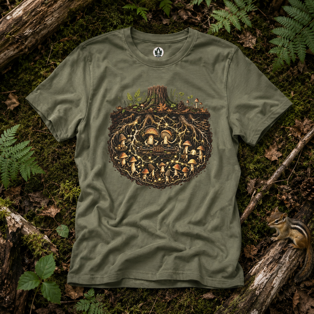 Mushroom Root Party Version One T‑Shirt