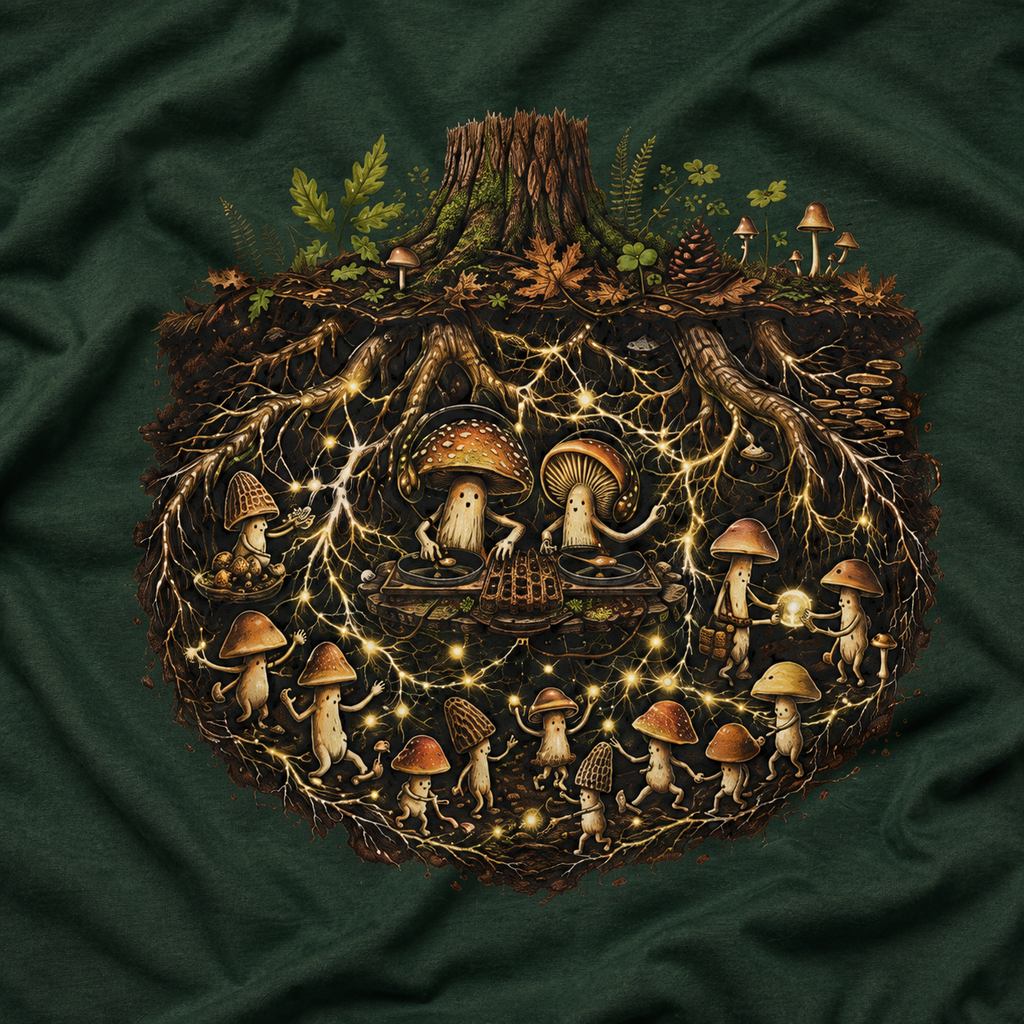 Mushroom Root Party Version One T‑Shirt