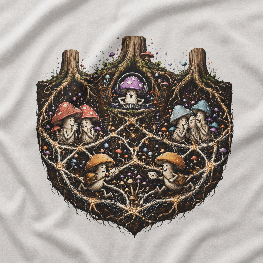 Mushroom Root Party Version 3 T‑Shirt