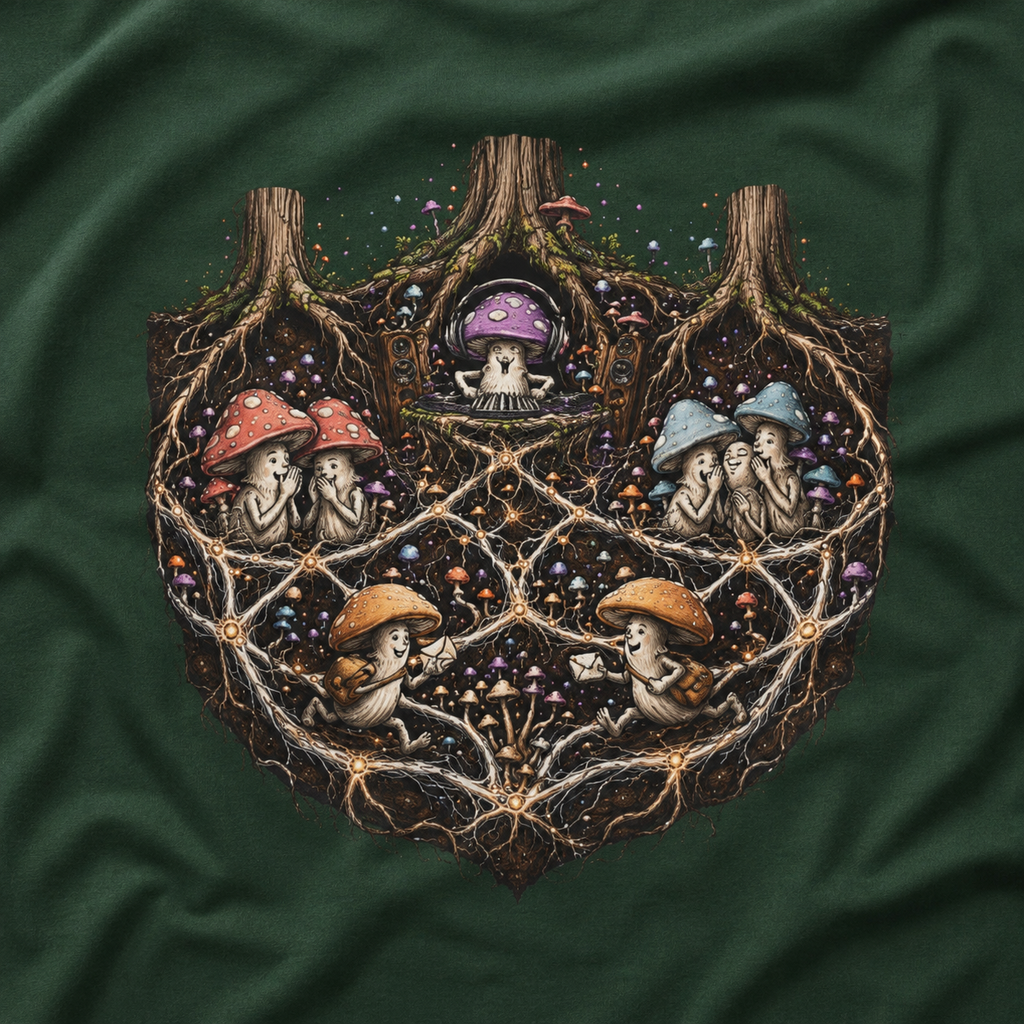 Mushroom Root Party Version 3 T‑Shirt