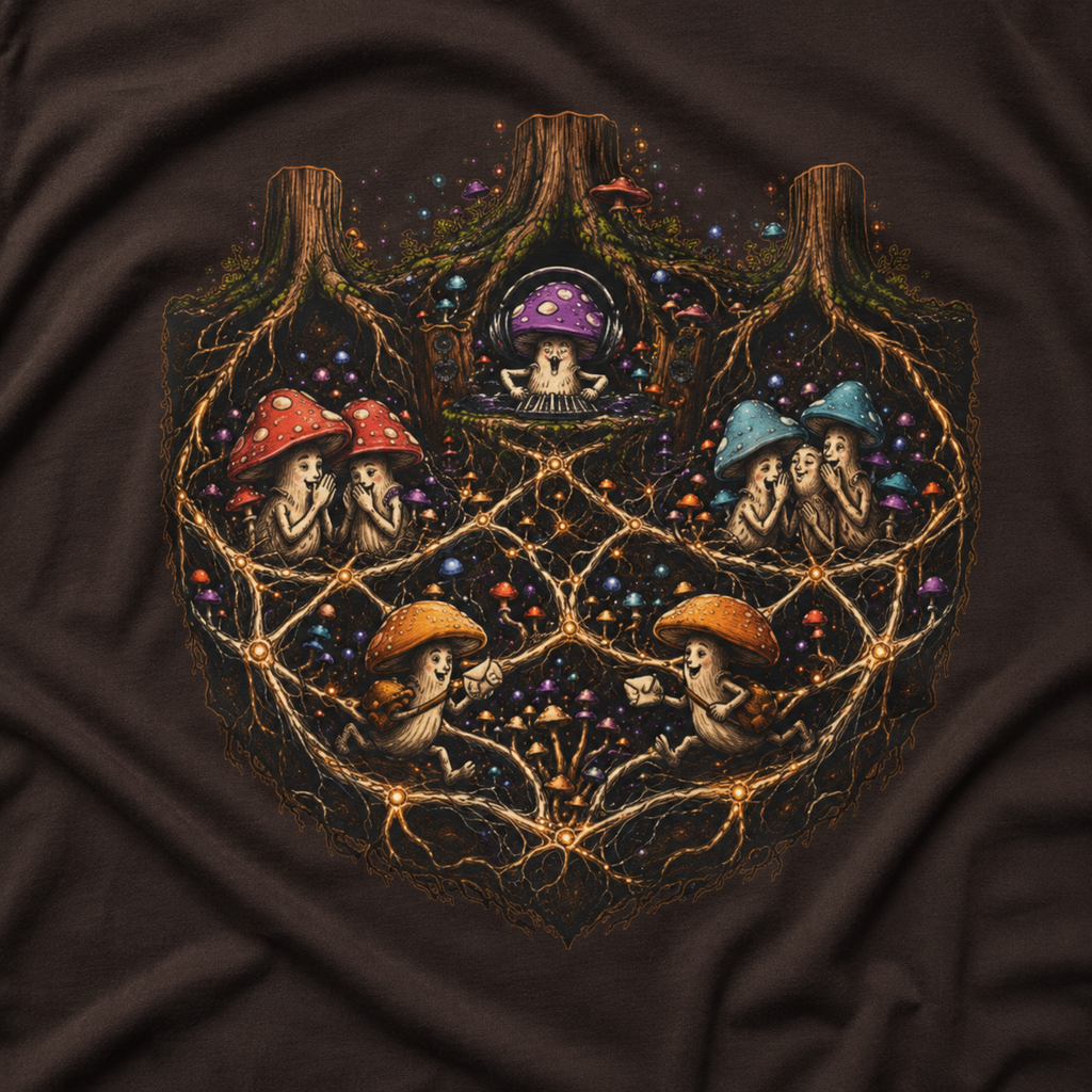 Mushroom Root Party Version 3 T‑Shirt