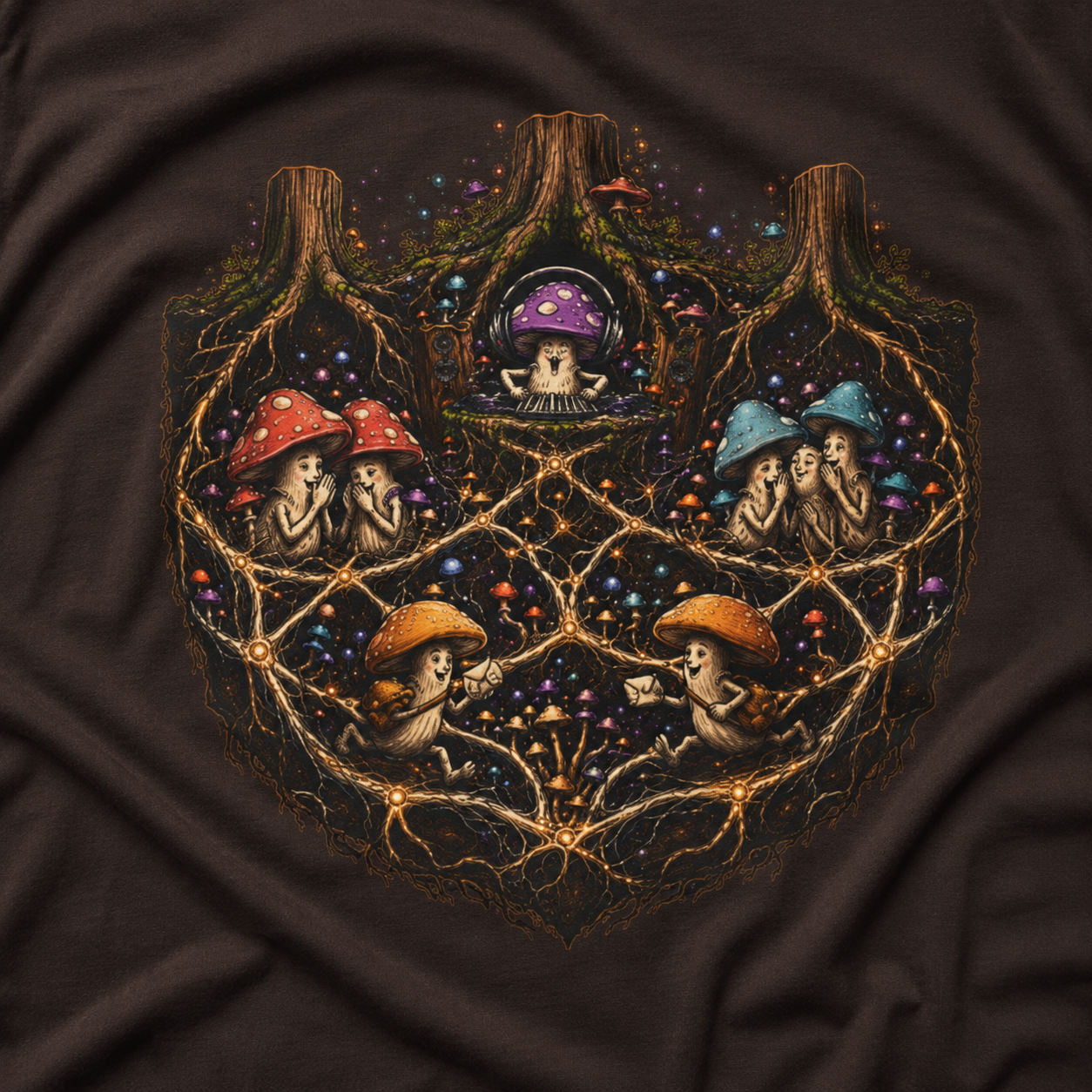 Mushroom Root Party Version 3 T‑Shirt