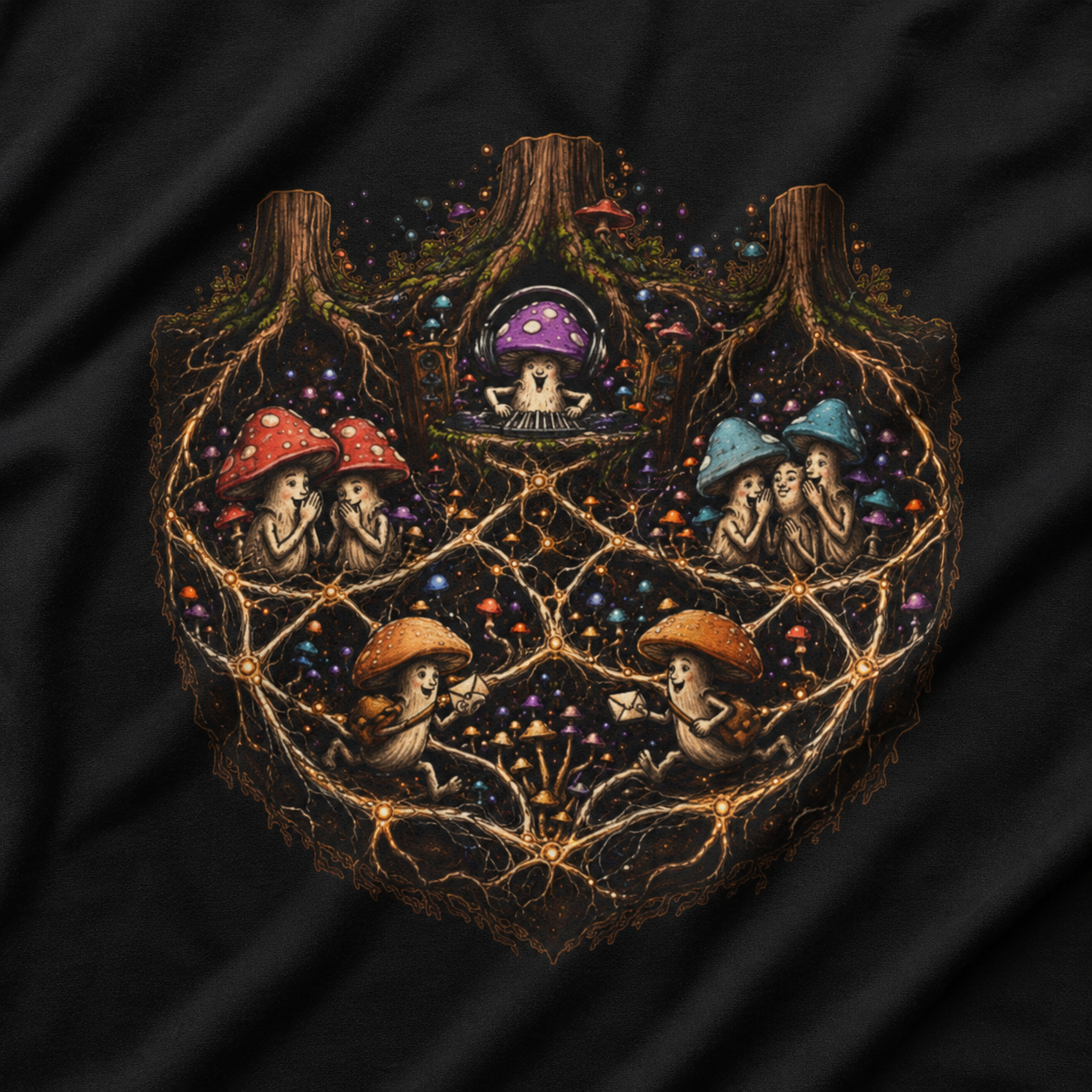 Mushroom Root Party Version 3 T‑Shirt