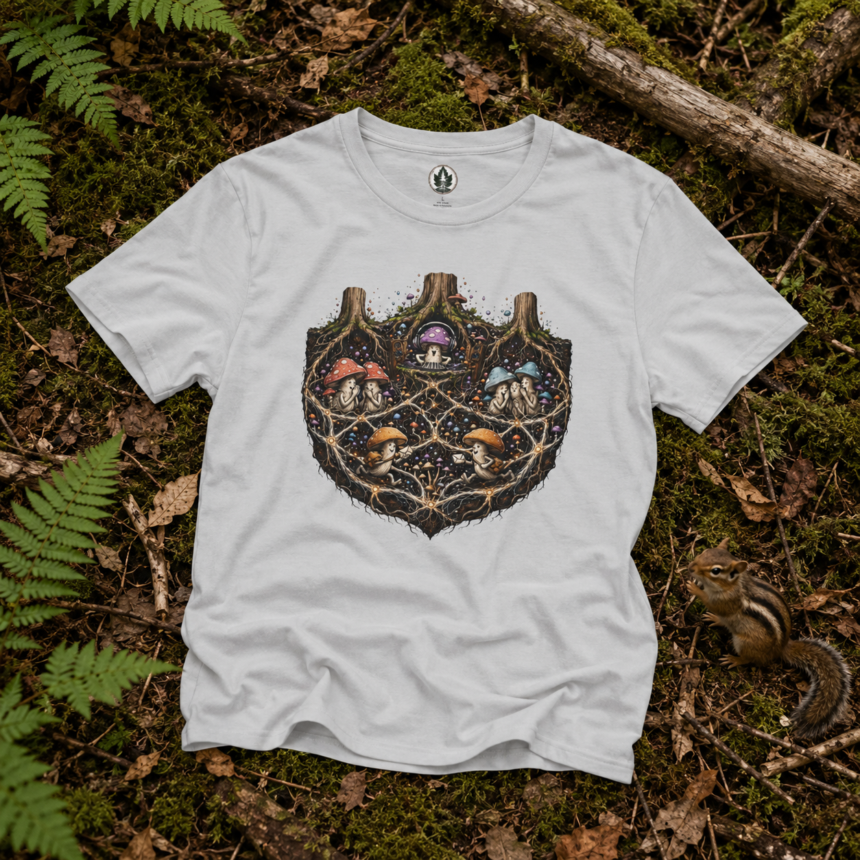 Mushroom Root Party Version 3 T‑Shirt