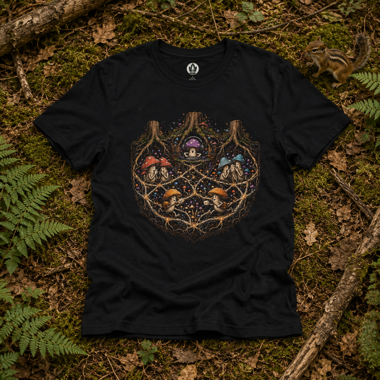 Mushroom Root Party Version 3 T‑Shirt